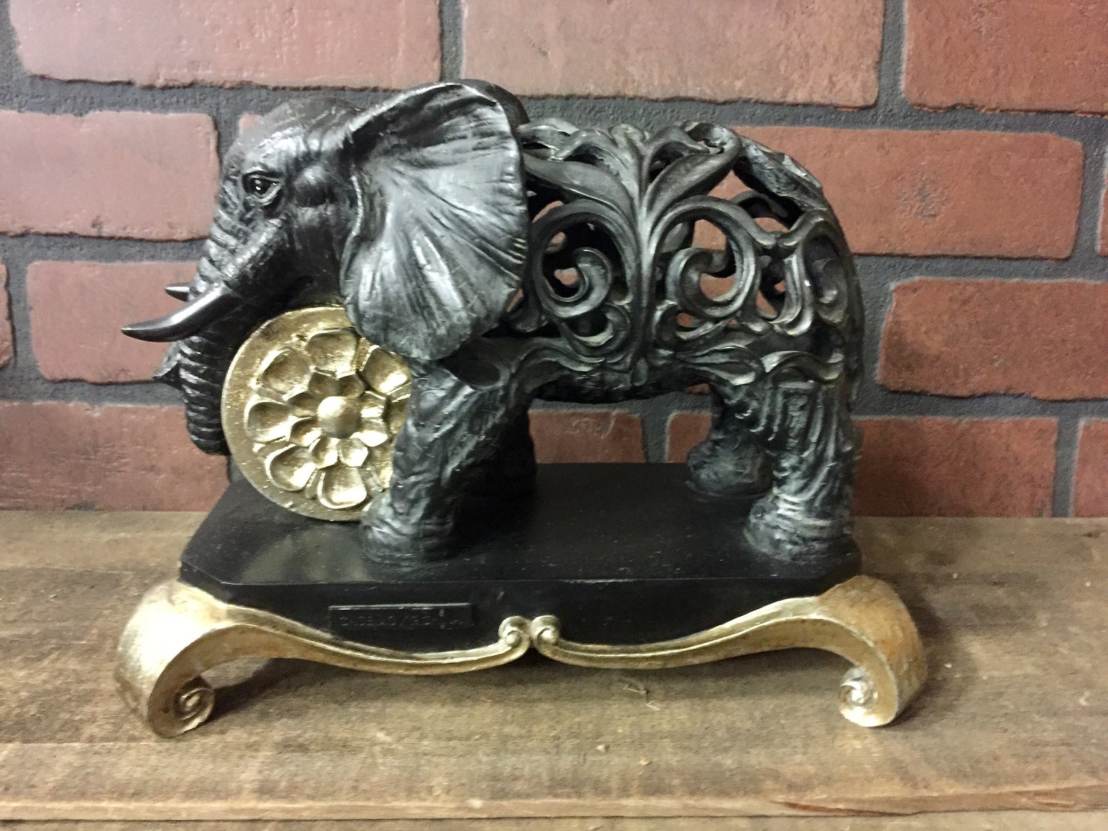 Elephant Clock Made by the Bombay Co. Quartz Movement Etsy