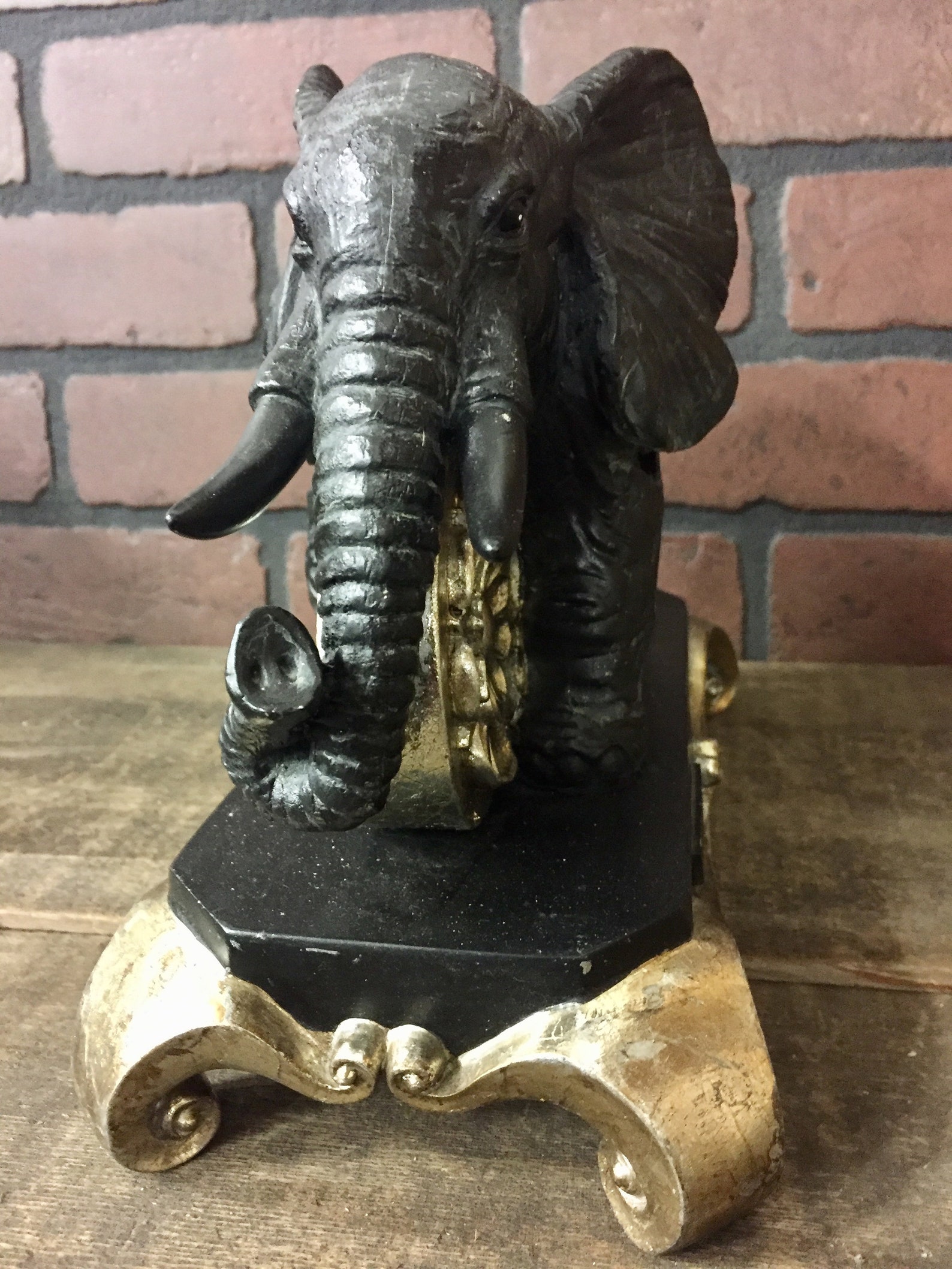 Elephant Clock Made by the Bombay Co. Quartz Movement Etsy