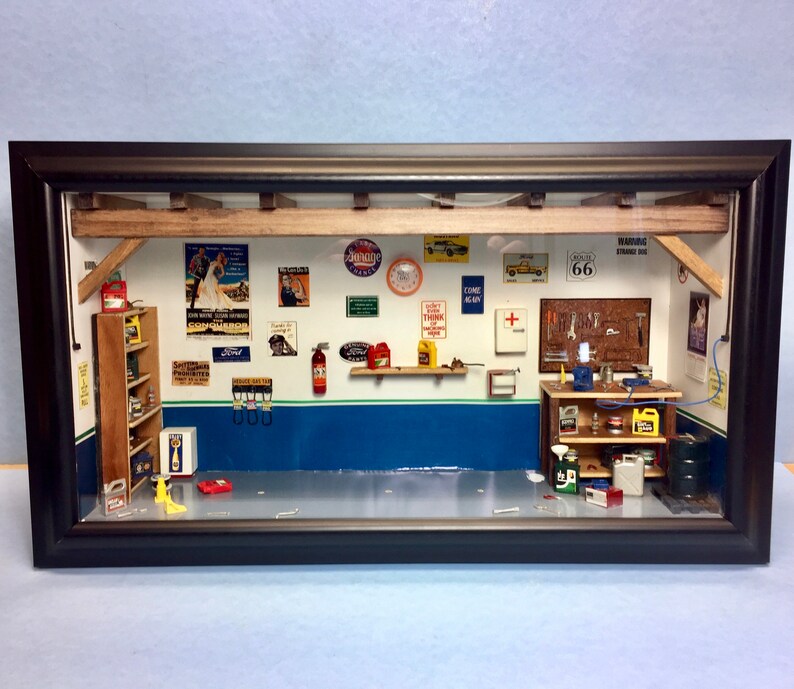 118 Scale Garage Diorama 20W x 11H x 5.5D Etsy