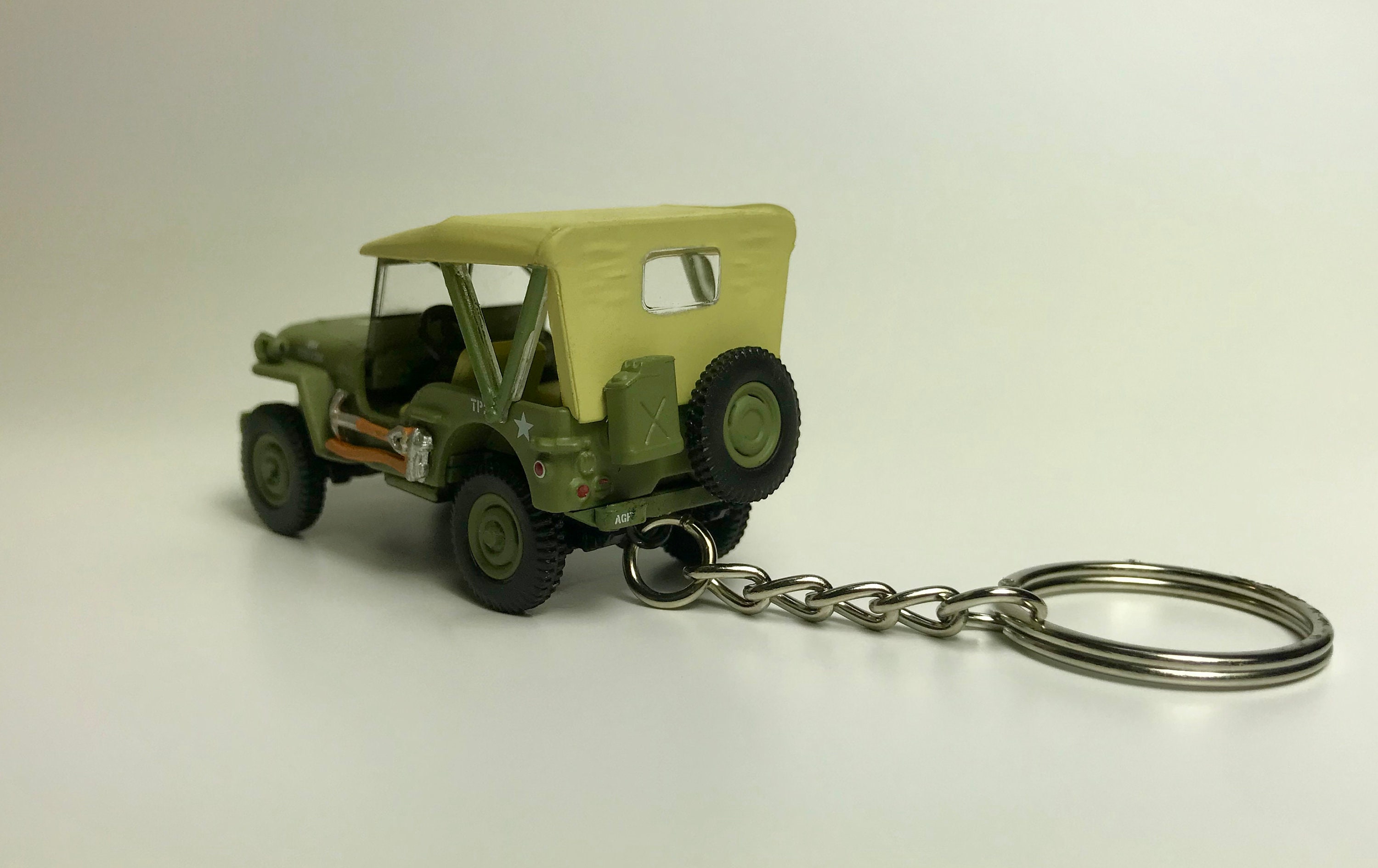 1940 Willys Army Jeep Novelty keychain made from 1/64 scale Etsy