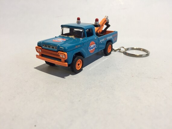 1959 Ford Pickup Tow Truck Keychain Novelty Keychain Made From 164 Scale Die Cast Model Truck