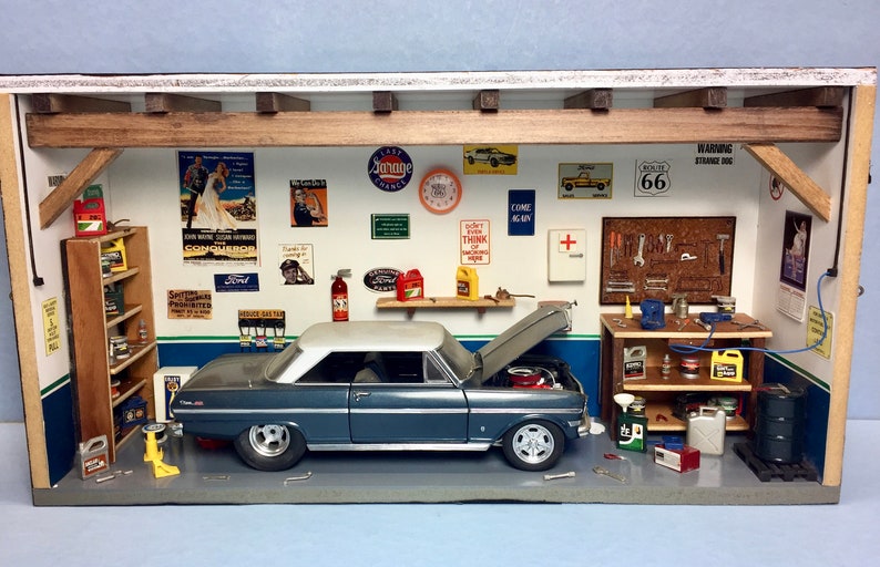 118 Scale Garage Diorama 20W x 11H x 5.5D Etsy