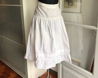 Vintage 40s/50s Cotton Broderie Anglaise Petticoat