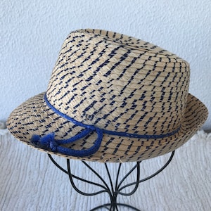 Vintage 50s/60s Kids Straw Hat Made in Italy//Vintage Boys Straw Hat Size 4/5Y