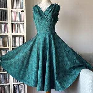 casual formal dress code Iconic 1950's Tiffany Blue Organza Party Dress With Portrait Neckline   Xtabay Vintage