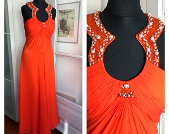 Robe De Mariée Aidan Mattox En Mousseline De Soie - Taille 6 - Sans Bretelles Avec Perles - Neuf Sans étiquettes