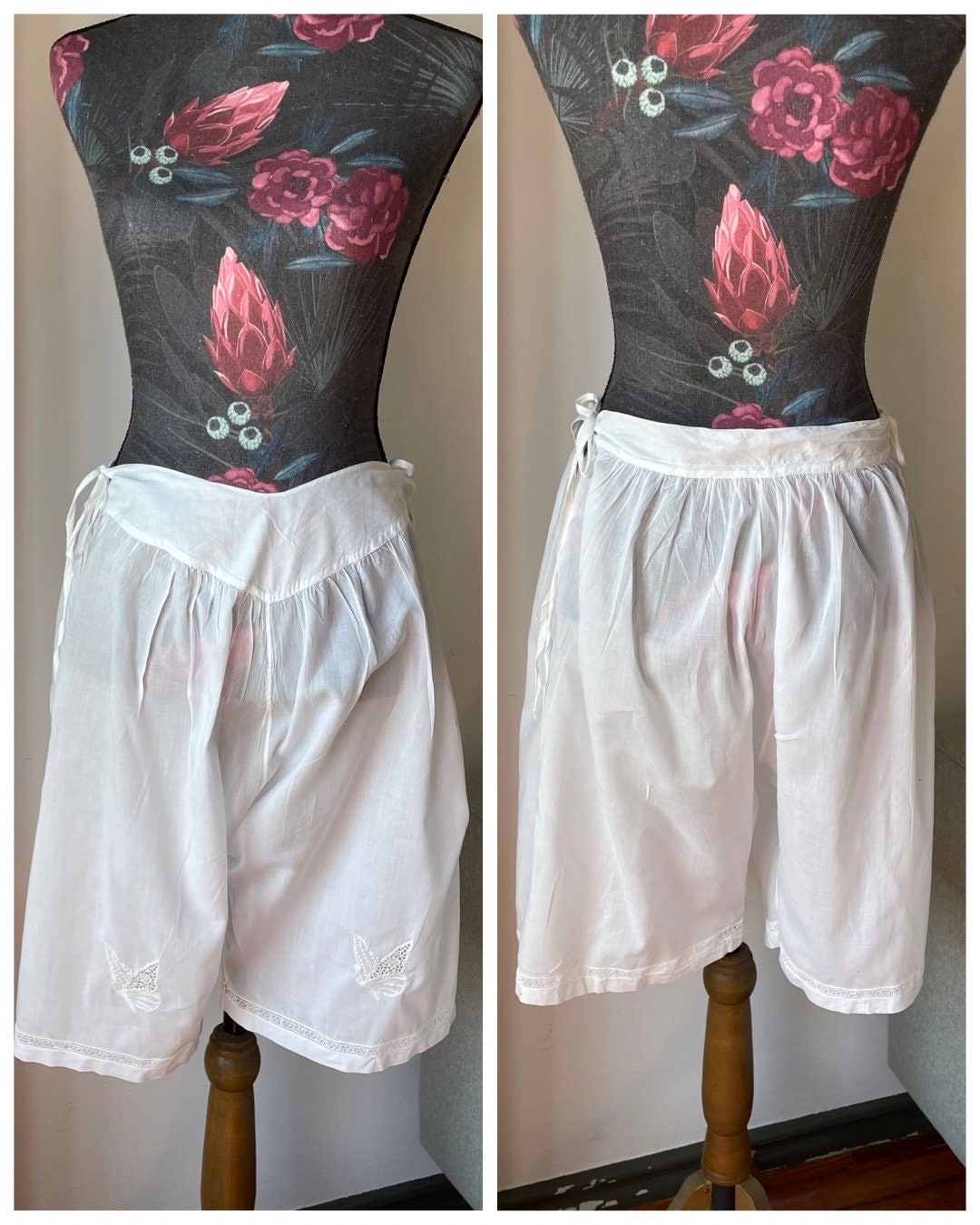 Rare Antique Victorian/edwardian Corset Cover and Culottes Set