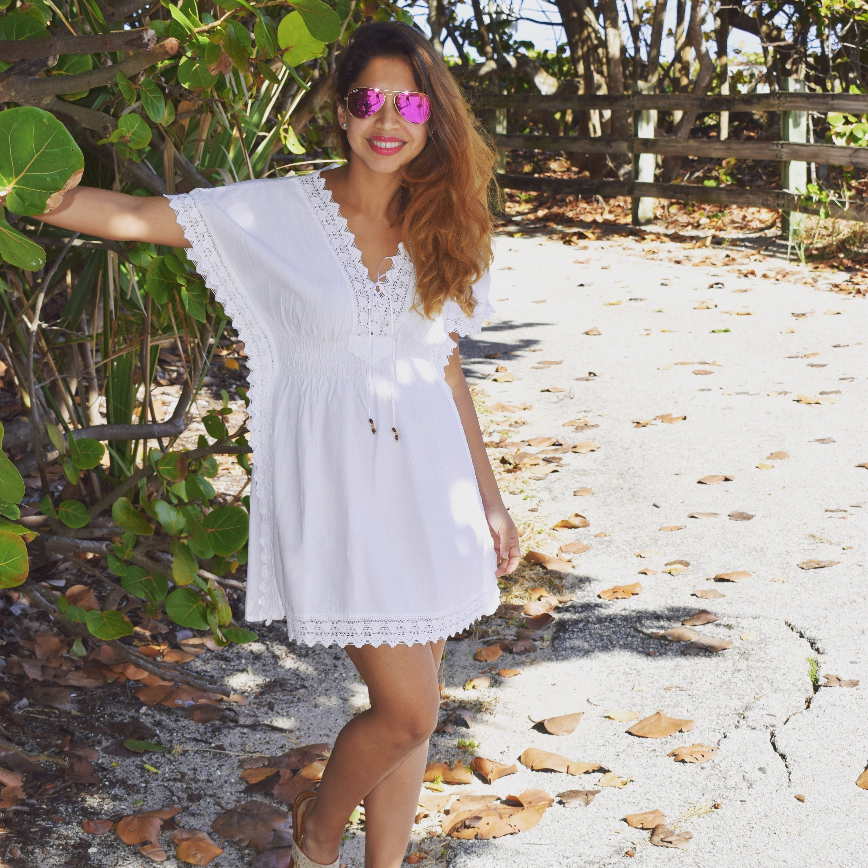 beach white dress