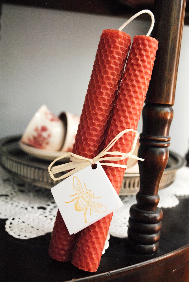 TheLaborOfOurHands Beeswax Taper Candle