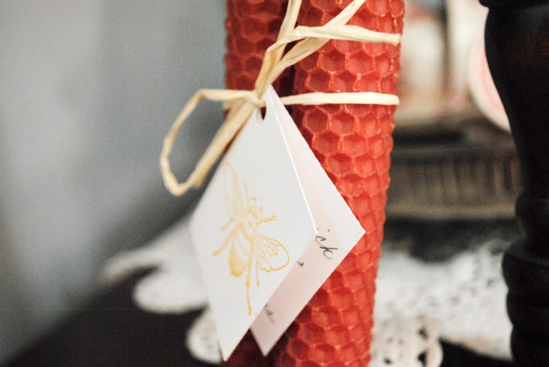 TheLaborOfOurHands Beeswax Taper Candle - Thumbnail 3