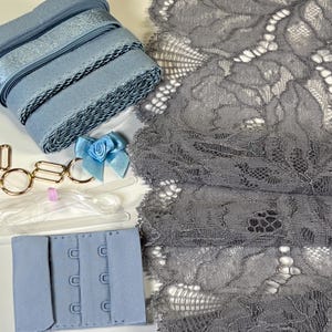 DIY Lingerie Kit – Stretch Lace Bralette & Panties Sewing Kit | S–XXL | Make Your Own Underwear Set | Lace,  Elastics and Hardware Kit
