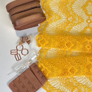 DIY Lingerie Kit – Stretch Lace Bralette & Panties Sewing Kit | S–XXL | Make Your Own Underwear Set | Lace,  Elastics and Hardware Kit