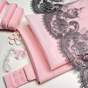 Kit de fabricación de sujetadores 21 / Kit de costura de sujetadores / No elástico / Kit de bricolaje Bralette / Kit de sujetador / Kit Bralette
