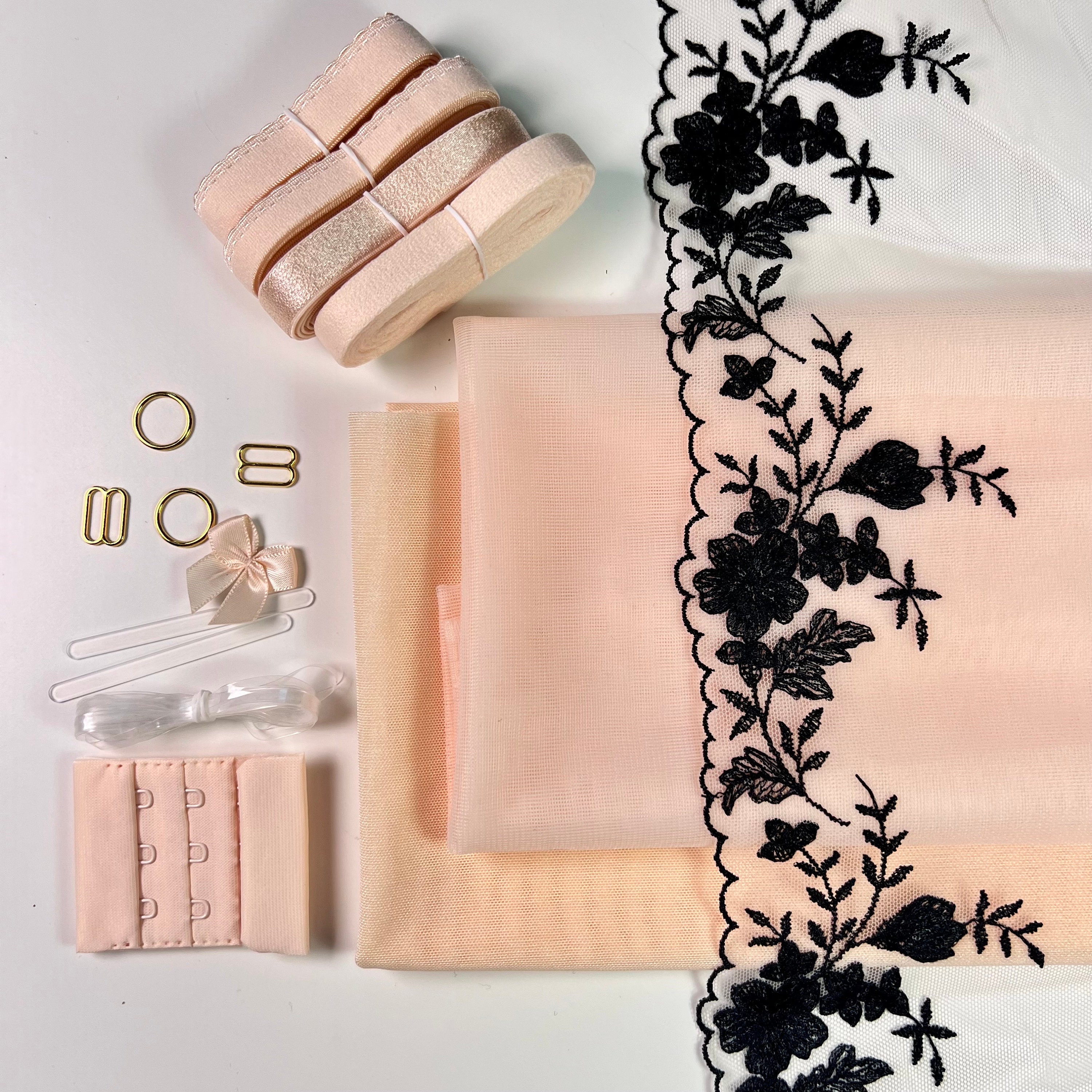 Bra Making Kit | Bra Sewing Kit | Non Stretch Mesh | Bralette DIY Kit ...