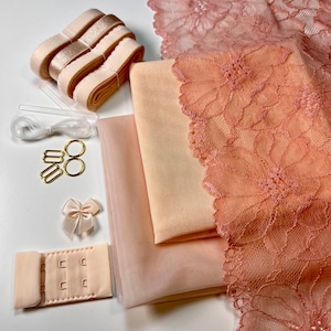 Bra Making Kit  | Bra sewing Kit | Stretch Lace | Bralette DIY Kit | Bra Kit | Bralette Kit