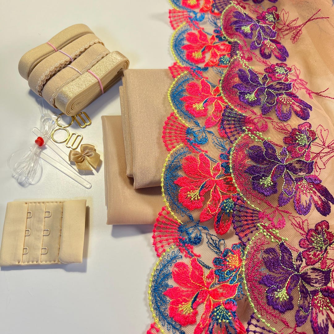 Neon Bra Making Kit | Bra Sewing Kit | Non Stretch | Bralette DIY Kit ...
