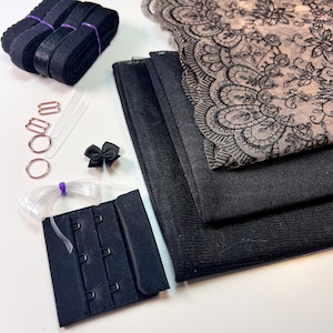 Bra Making Kit 2 | Bra sewing Kit | Non Stretch | Gentle Stretch Lace| Bralette DIY Kit | Bra Kit | Bralette Kit