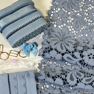 DIY Lingerie Kit – Stretch Lace Bralette & Panties Sewing Kit | S–XXL | Make Your Own Underwear Set | Lace,  Elastics and Hardware Kit
