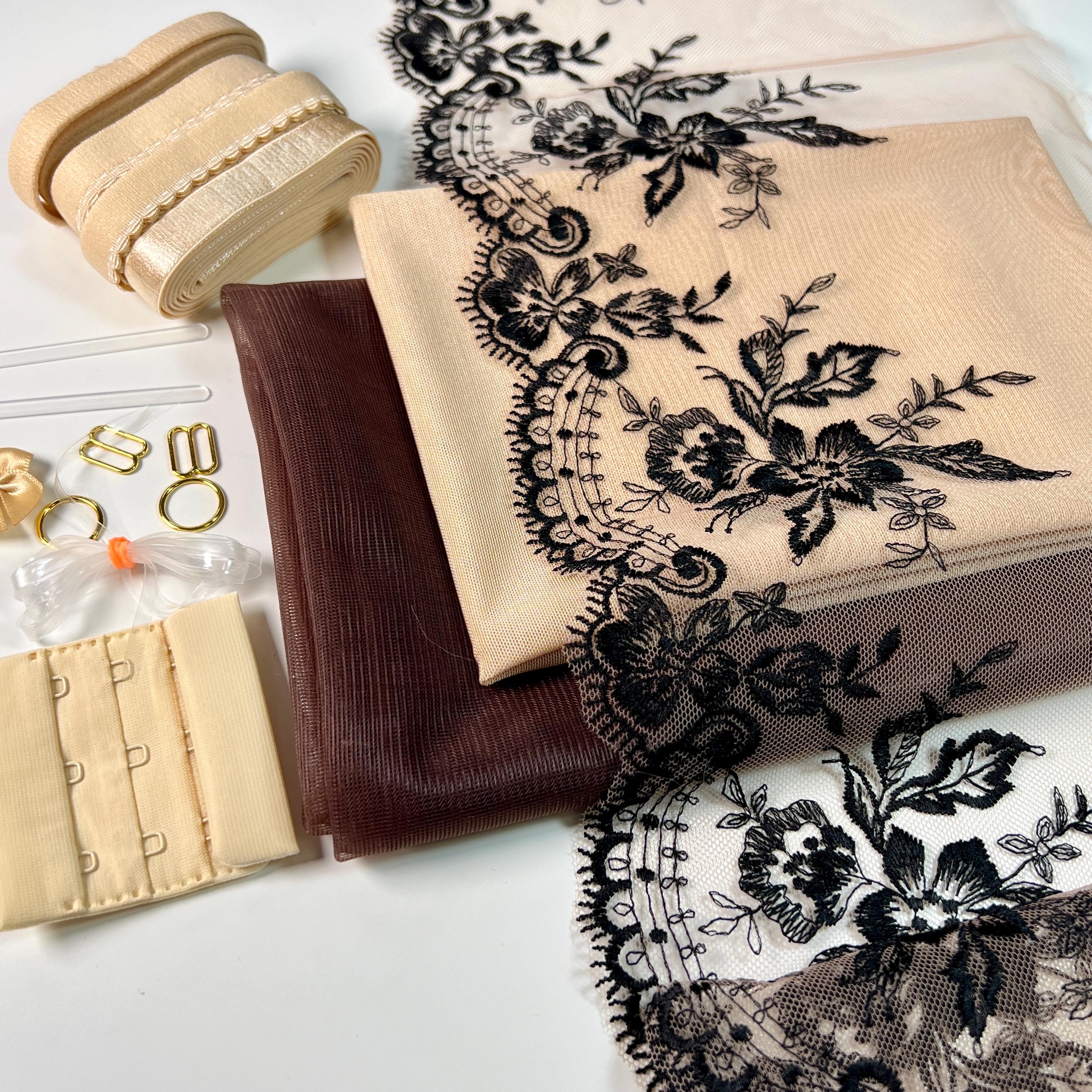 Bra Making Kit | Bra Sewing Kit | Non Stretch Lace | Bralette DIY Kit ...