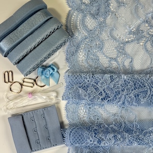 DIY Lingerie Kit – Stretch Lace Bralette & Panties Sewing Kit | S–XXL | Make Your Own Underwear Set | Lace,  Elastics and Hardware Kit