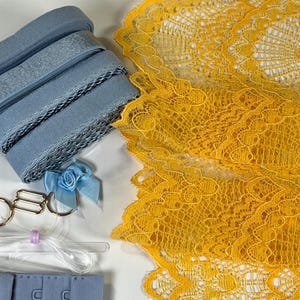 DIY Lingerie Kit – Stretch Lace Bralette & Panties Sewing Kit | S–XXL | Make Your Own Underwear Set | Lace,  Elastics and Hardware Kit