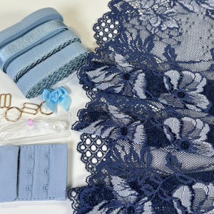 DIY Lingerie Kit – Stretch Lace Bralette & Panties Sewing Kit | S–XXL | Make Your Own Underwear Set | Lace,  Elastics and Hardware Kit