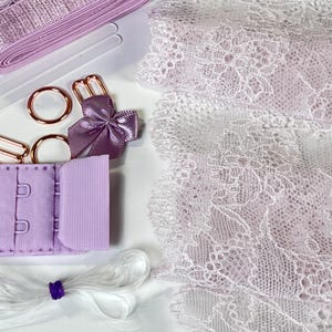 DIY Lingerie Kit – Stretch Lace Bralette & Panties Sewing Kit | S–XXL | Make Your Own Underwear Set | Lace,  Elastics and Hardware Kit