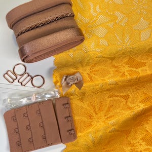 DIY Lingerie Kit – Stretch Lace Bralette & Panties Sewing Kit | S–XXL | Make Your Own Underwear Set | Lace,  Elastics and Hardware Kit