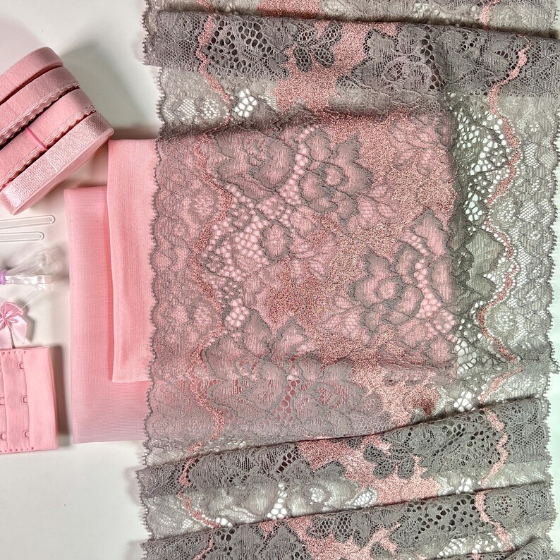 Bra Making Kit Bra Sewing Kit Stretch Lace Bralette DIY Kit Bra Kit