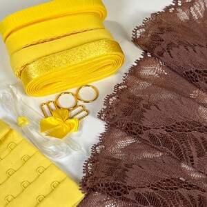 DIY Lingerie Kit – Stretch Lace Bralette & Panties Sewing Kit | S–XXL | Make Your Own Underwear Set | Lace,  Elastics and Hardware Kit