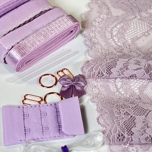 DIY Lingerie Kit – Stretch Lace Bralette & Panties Sewing Kit | S–XXL | Make Your Own Underwear Set | Lace,  Elastics and Hardware Kit