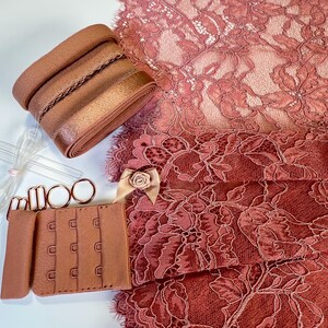 DIY Lingerie Kit – Stretch Lace Bralette & Panties Sewing Kit | S–XXL | Make Your Own Underwear Set | Lace,  Elastics and Hardware Kit