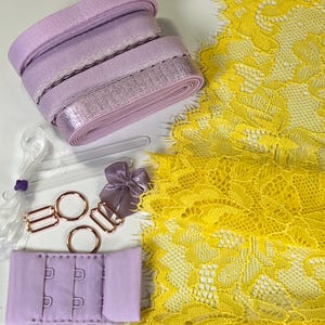 DIY Lingerie Kit – Stretch Lace Bralette & Panties Sewing Kit | S–XXL | Make Your Own Underwear Set | Lace,  Elastics and Hardware Kit
