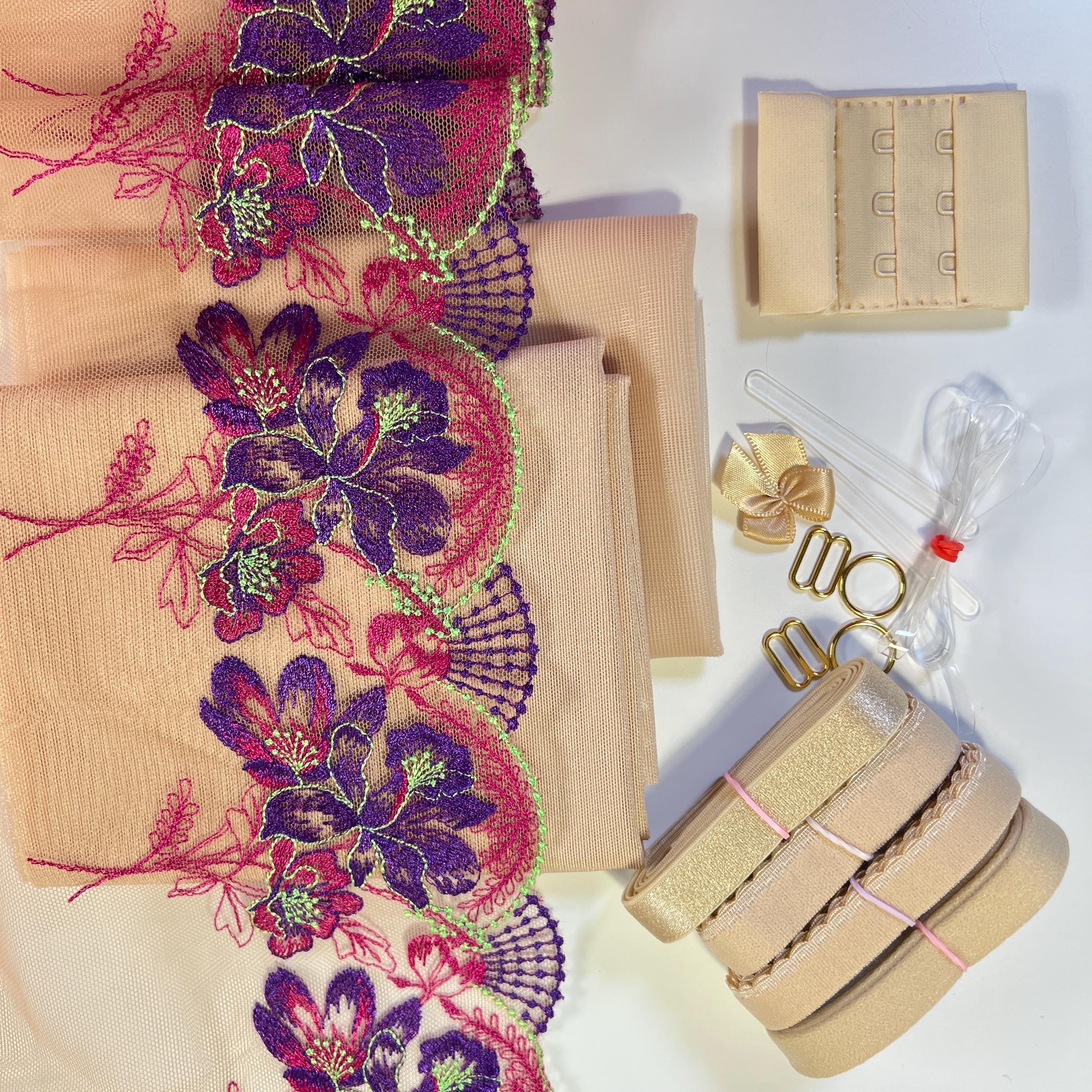 Neon Bra Making Kit | Bra Sewing Kit | Non Stretch | Bralette DIY Kit ...