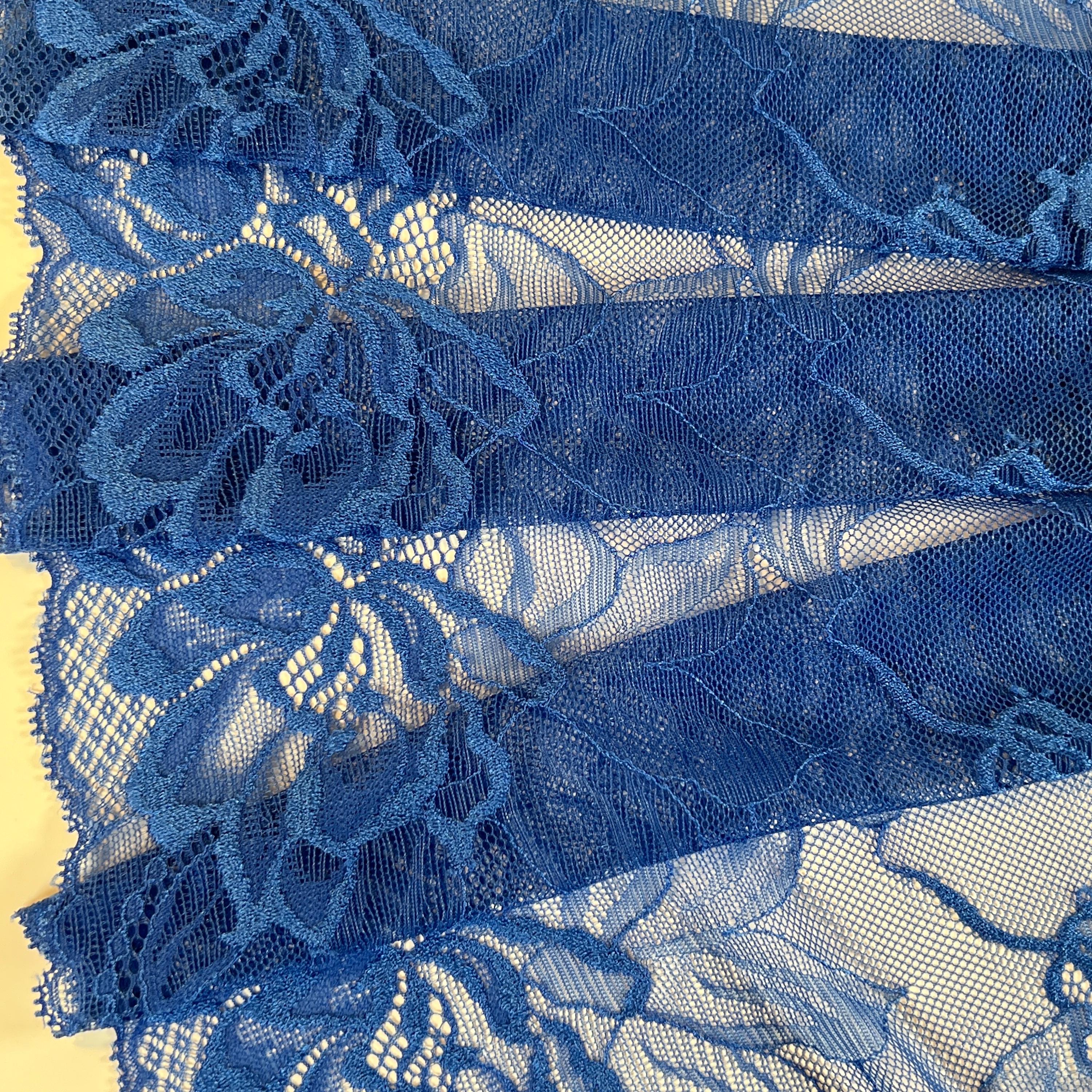 Royal Blue Lace - Premium Nylon Stretch Lace by the Yard - True Blue ...