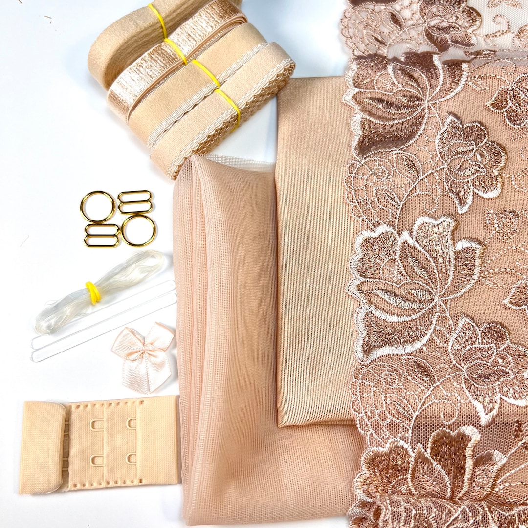 Bra Making Kit 16 Bra Sewing Kit Non Stretch Lace Bralette DIY Kit Bra