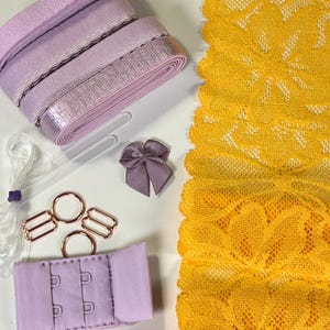 DIY Lingerie Kit – Stretch Lace Bralette & Panties Sewing Kit | S–XXL | Make Your Own Underwear Set | Lace,  Elastics and Hardware Kit