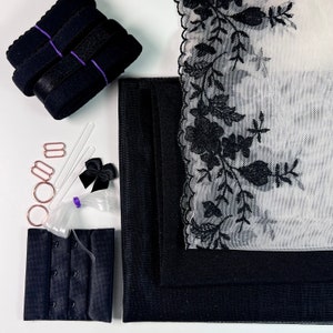 Bra Making Kit 3 | Bra sewing Kit | Non Stretch | Bralette DIY Kit | Bra Kit | Bralette Kit