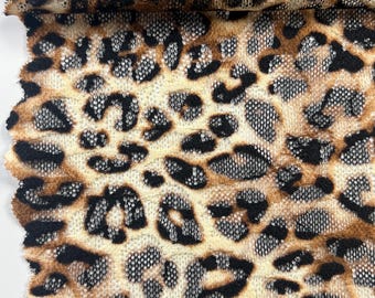 Wild Heart Leopard Stretch Lace - Premium Nylon Stretch Lace by the Yard | Lace for DIY Bra Sewing Projects | 21cm/8inch