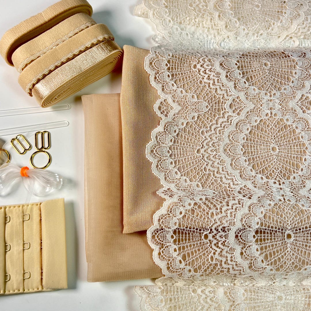Bra Making Kit Bra Sewing Kit Stretch Lace Bralette DIY Kit Bra Kit