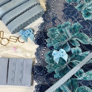 DIY Lingerie Kit – Stretch Lace Bralette & Panties Sewing Kit | S–XXL | Make Your Own Underwear Set | Lace,  Elastics and Hardware Kit
