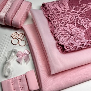 Bra Making Kit 19 | Bra sewing Kit | Stretch Lace | Bralette DIY Kit | Bra Kit | Bralette Kit