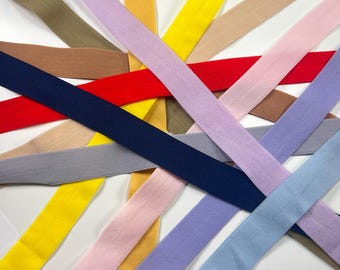 2cm fold over elastic | matt fold over | 3 4 FOE elastic  - by yard - 20 mm