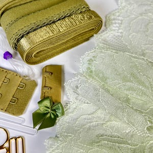 DIY Lingerie Kit – Stretch Lace Bralette & Panties Sewing Kit | S–XXL | Make Your Own Underwear Set | Lace,  Elastics and Hardware Kit