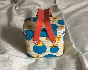 Vintage Winnie the Pooh Tin Picnic Basket