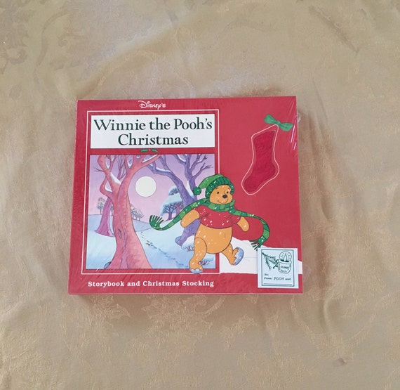 Disneys Winnie The Poohs Christmas Storybook Christmas Stocking Vintage - 