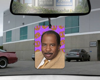 Stanley Hudson car Air Freshener The Office pretzel scented gift for him her Boyfriend GIRLfriend Dunder Mifflin