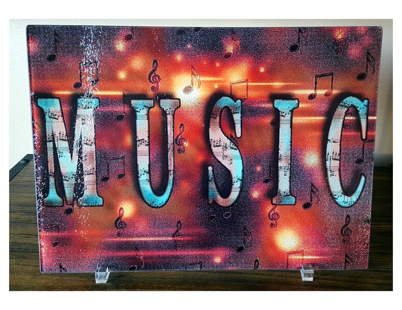 Musical Notes & Chords Decorative Glass Panel Glass Cutting | Etsy