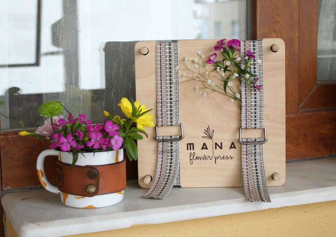 Wooden Flower Press Kit 21x21 Cm Plant Press Botanical Etsy