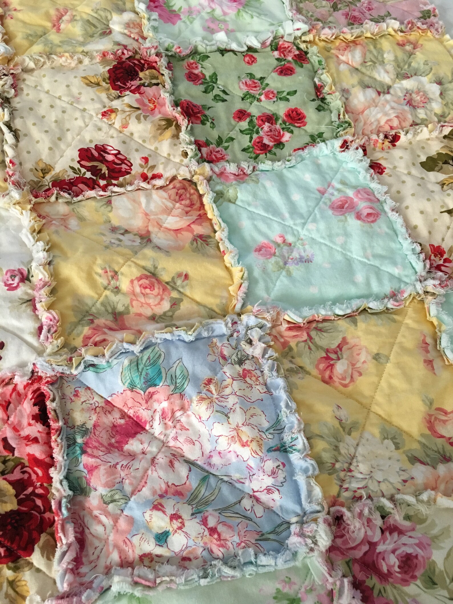 Shabby Chic Baby Quilt Etsy
